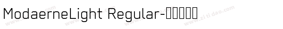 ModaerneLight Regular字体转换